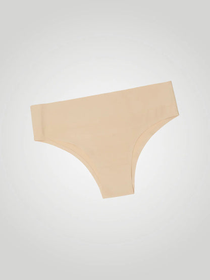 Beige Seamless High Waist Bikini Bottom