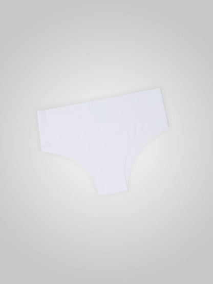 White Seamless High Waist Bikini Bottoms