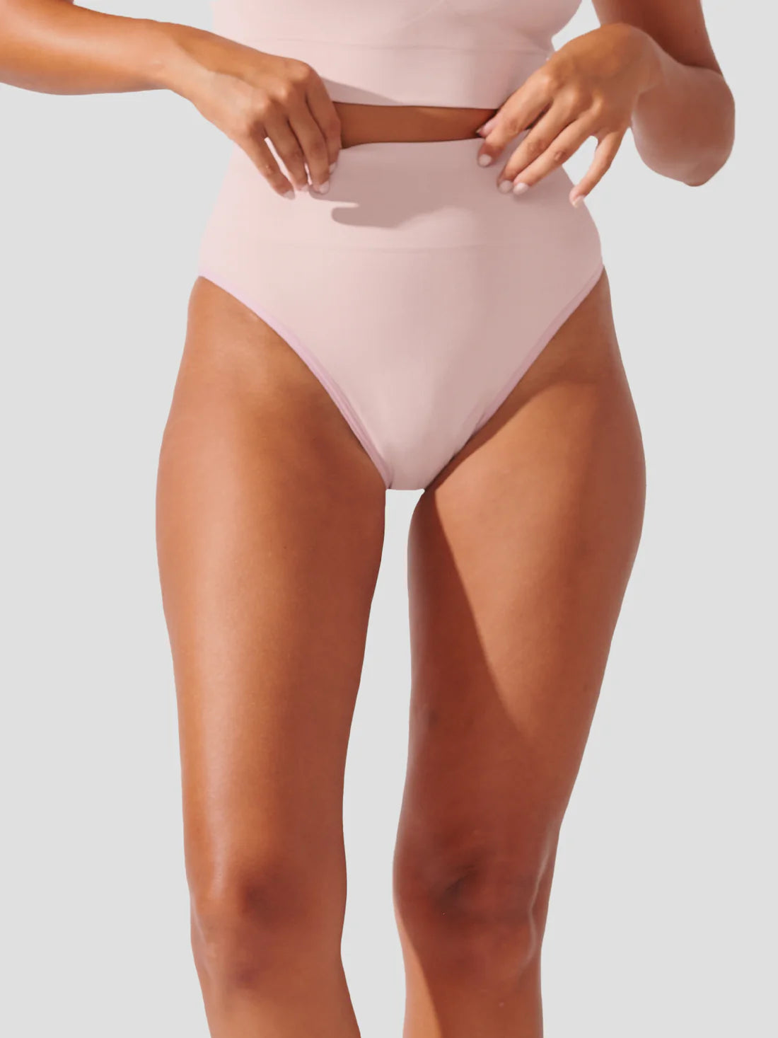 Premium Rose Seamless Ribbed Bikini Bottom