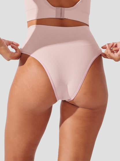 Premium Rose Seamless Ribbed Bikini Bottom