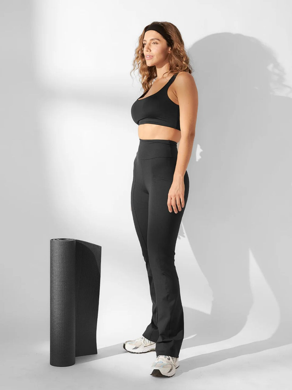 Black Full-Coverage Fitness Top + Black Flare Ballerina Pants Set Rated 5.0 out of 5 stars 1 Review Click to go to reviews
