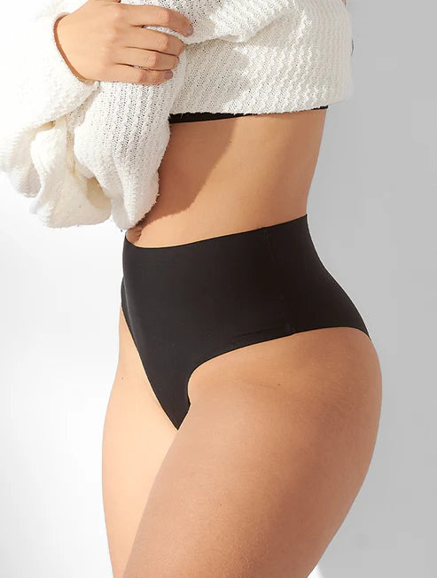 Kit with 3 Seamless Reducing Bikini Panties Second Skin Black