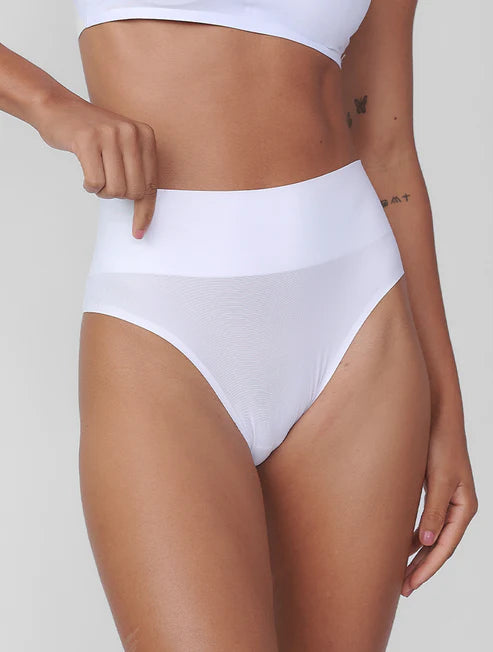 White Seamless Reducing Bikini Panties Second Skin
