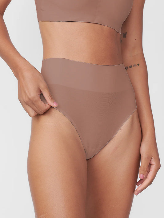 Seamless Reducing Bikini Panty Second Skin Cocoa Brown