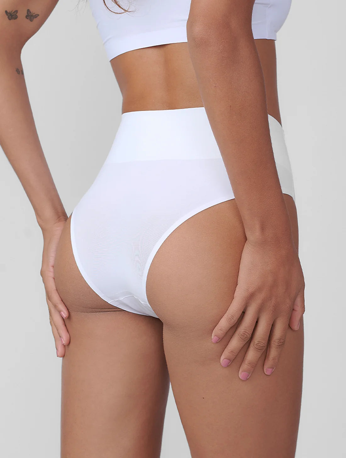 White Seamless Reducing Bikini Panties Second Skin