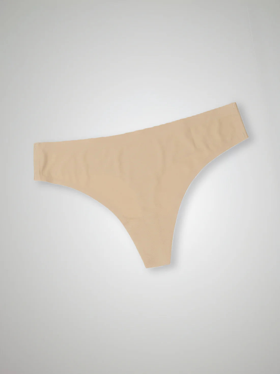 Beige Seamless Second Skin Thong Panty