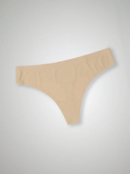 Beige Seamless Second Skin Thong Panty