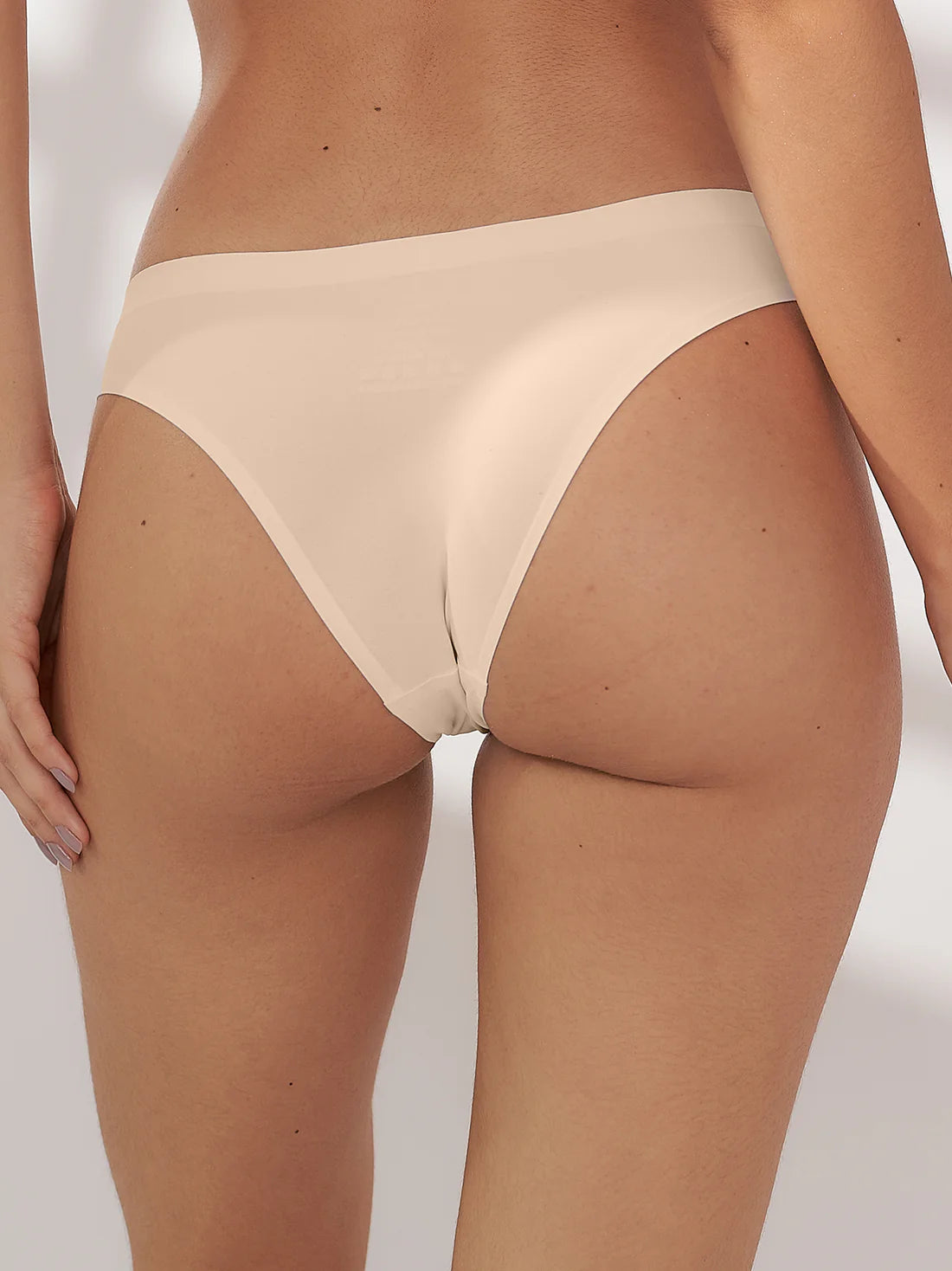 Beige Seamless Second Skin Bikini Panties