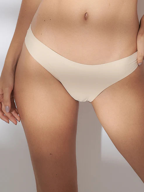 Beige Seamless Second Skin Bikini Panties