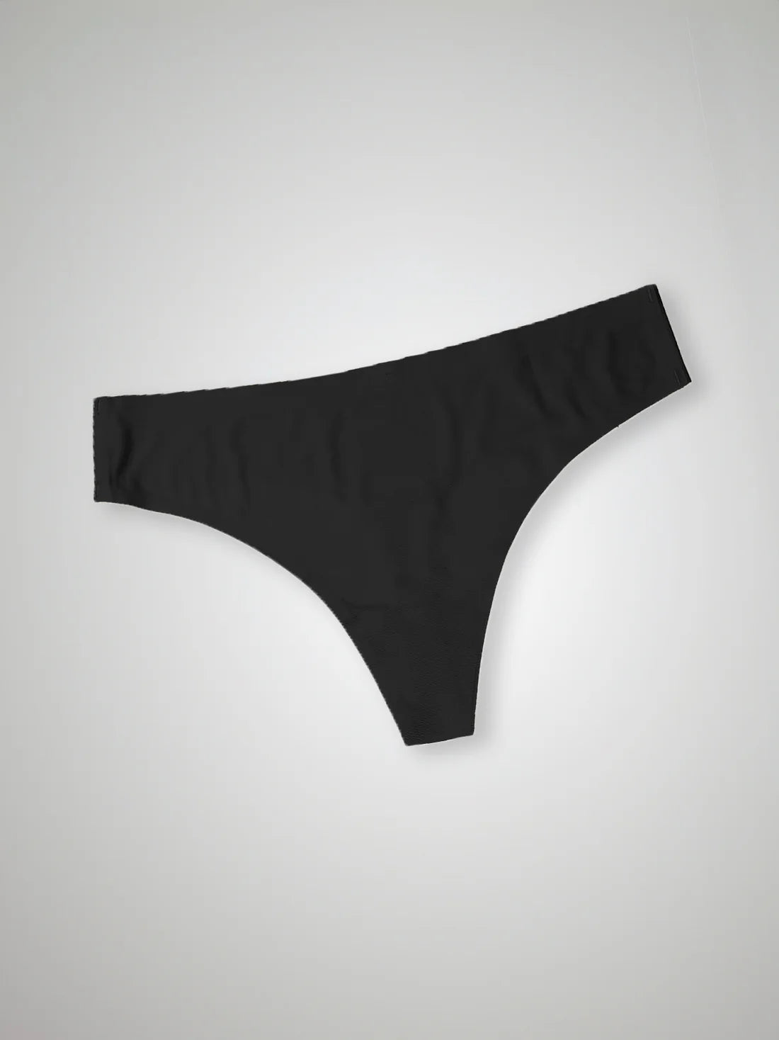 Black Seamless Second Skin Thong Panty