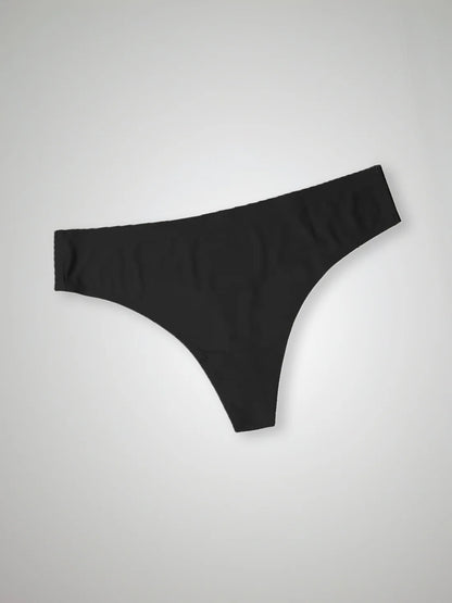 Black Seamless Second Skin Thong Panty