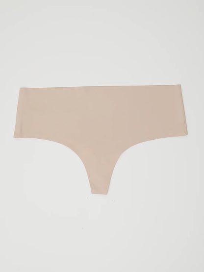 Beige Seamless Reducing Thong Panty Second Skin