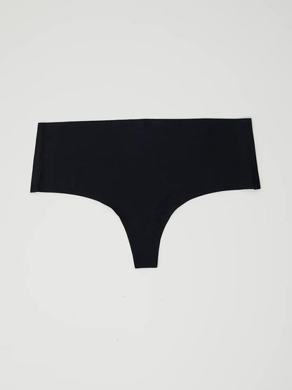 Seamless Reducing Thong Panty Second Skin Black