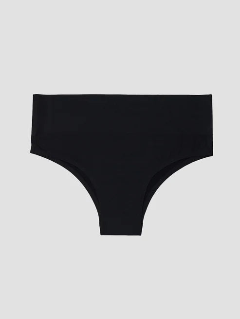 Black Seamless High Waist Bikini Bottoms