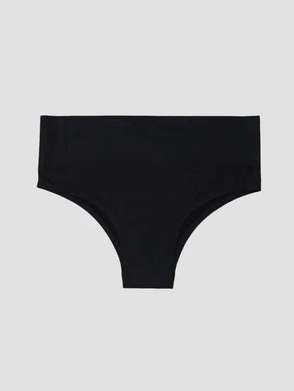 Black Seamless High Waist Bikini Bottoms