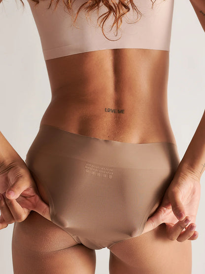 High Waist Seamless Bikini Bottoms Second Skin Cocoa Brown