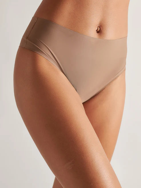 High Waist Seamless Bikini Bottoms Second Skin Cocoa Brown