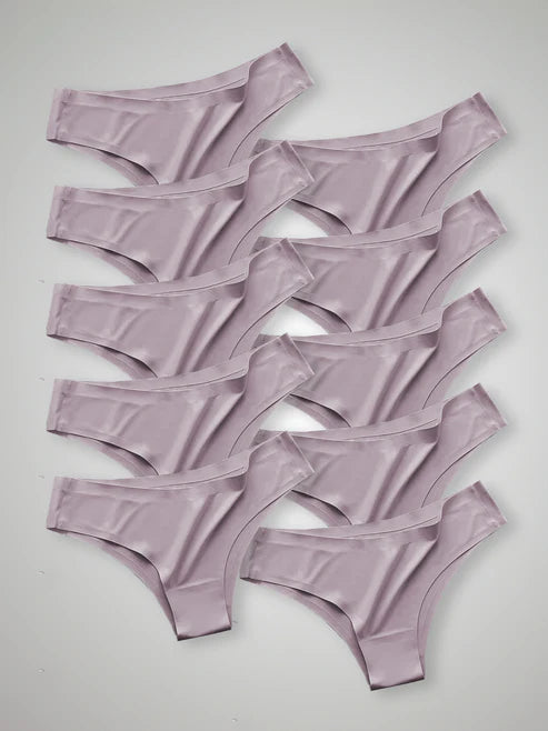 Kit with 10 Seamless Bikini Panties Second Skin Rose