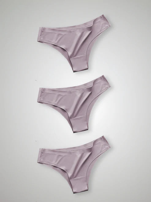 Kit with 3 Seamless Bikini Panties Second Skin Rose