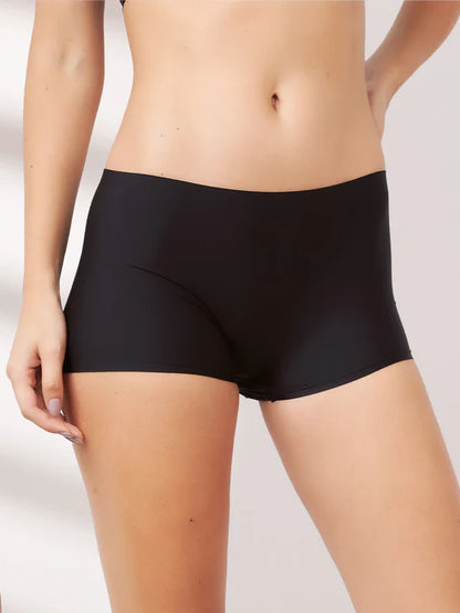 Black Seamless Boyshort Boxer Briefs